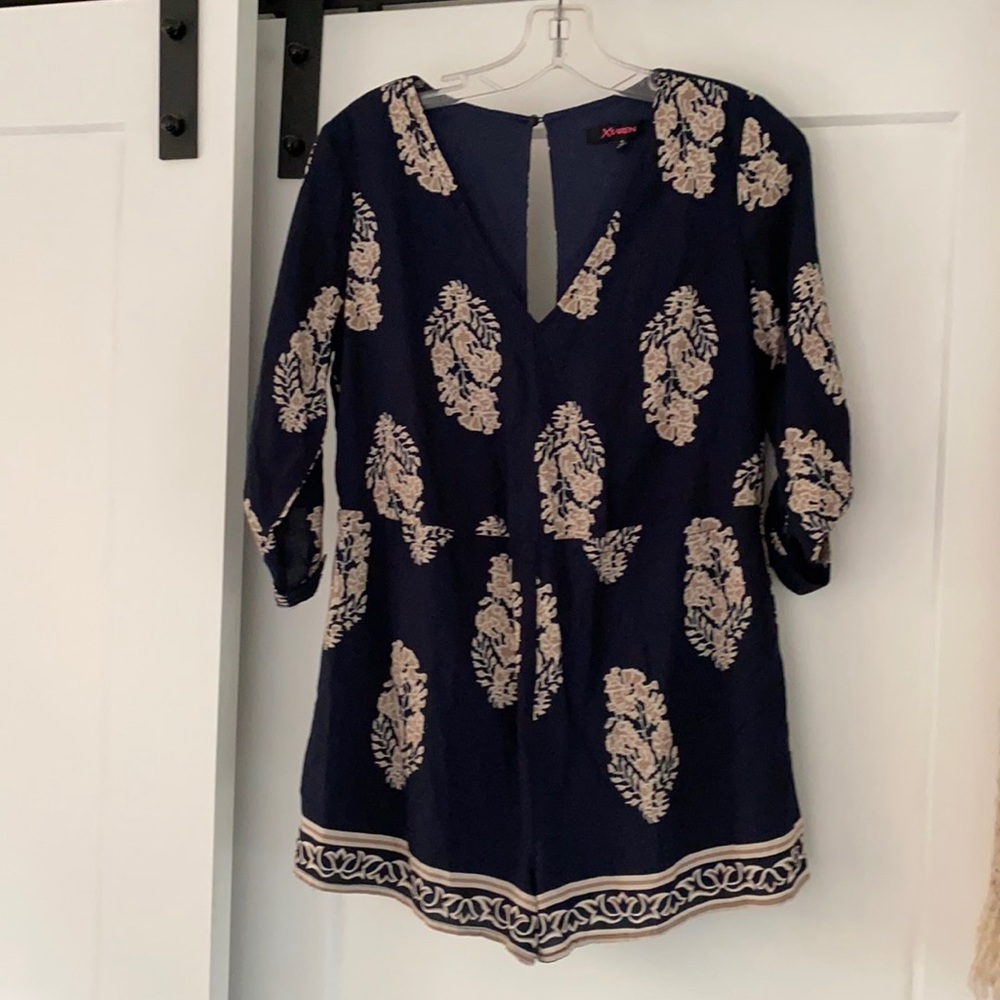 XRTAREN navy jumpsuit romper S